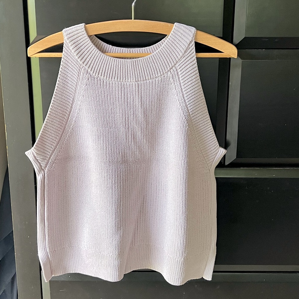 Lavender Sweater Knit Tank Top